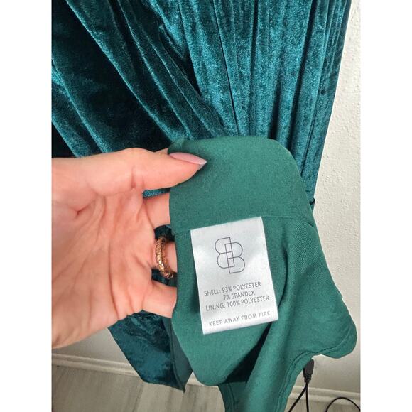 Baltic Born NWT Vivaldi Smocked Velvet Midi Dress Green Sz XL Wedding Event - Picture 7 of 9